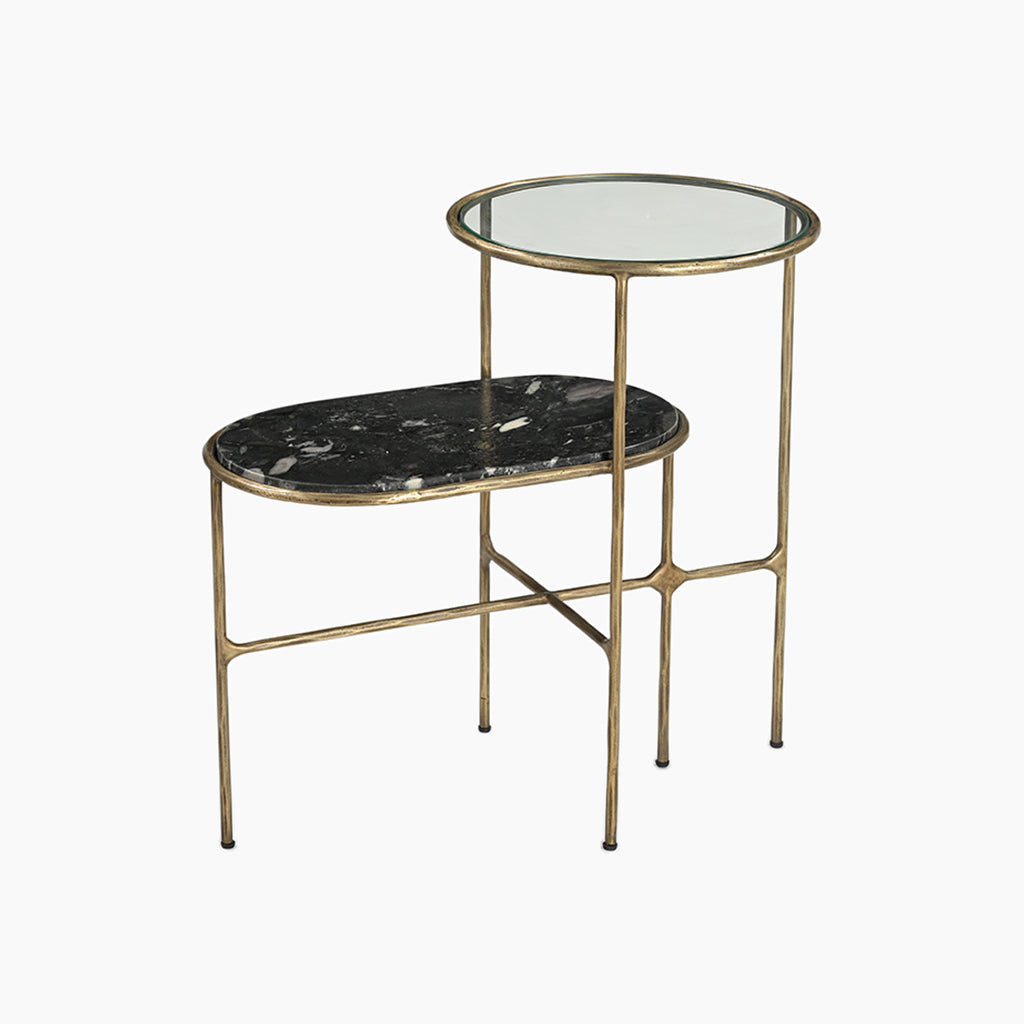 Niam Mixed Material End Table