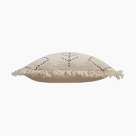 Parin Leaf Embroidered Cotton Cushion