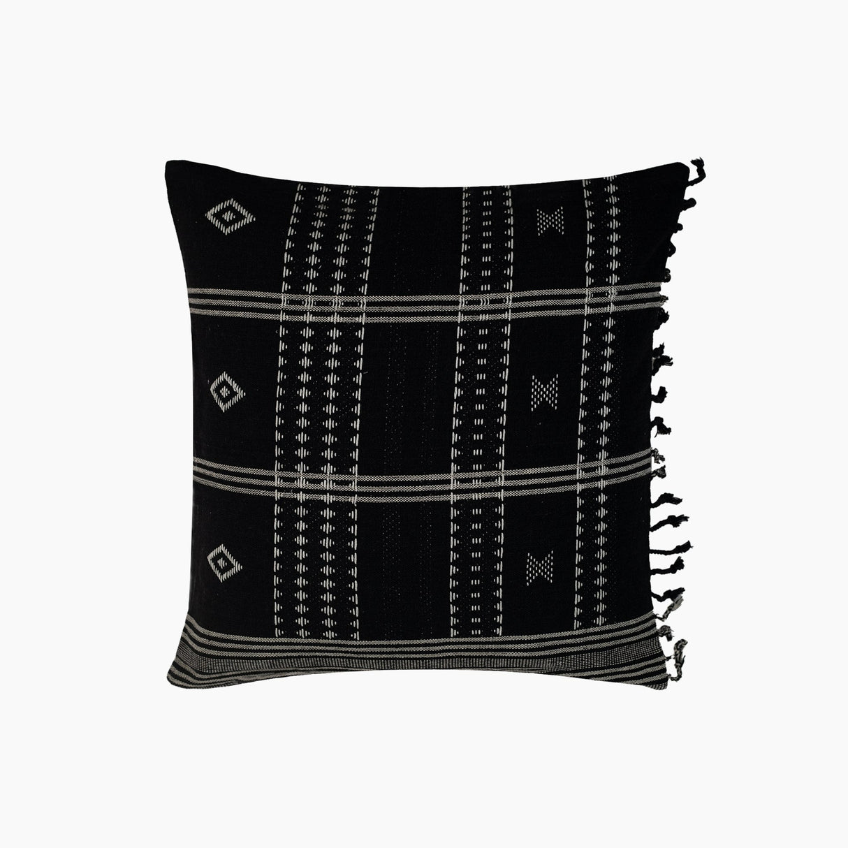 Siyali Black Cotton Cushion