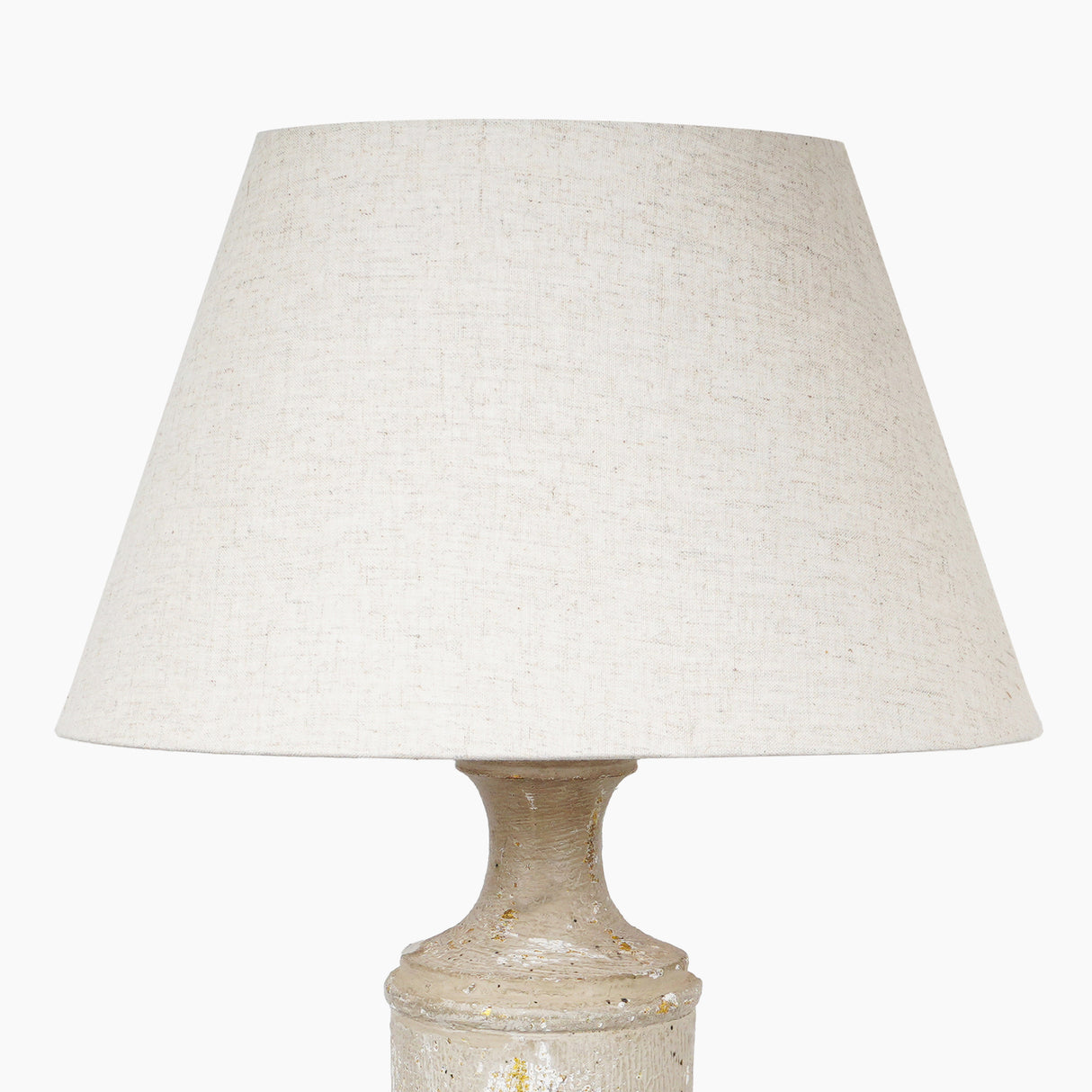 Clisha Distressed Beige Wooden Table Lamp