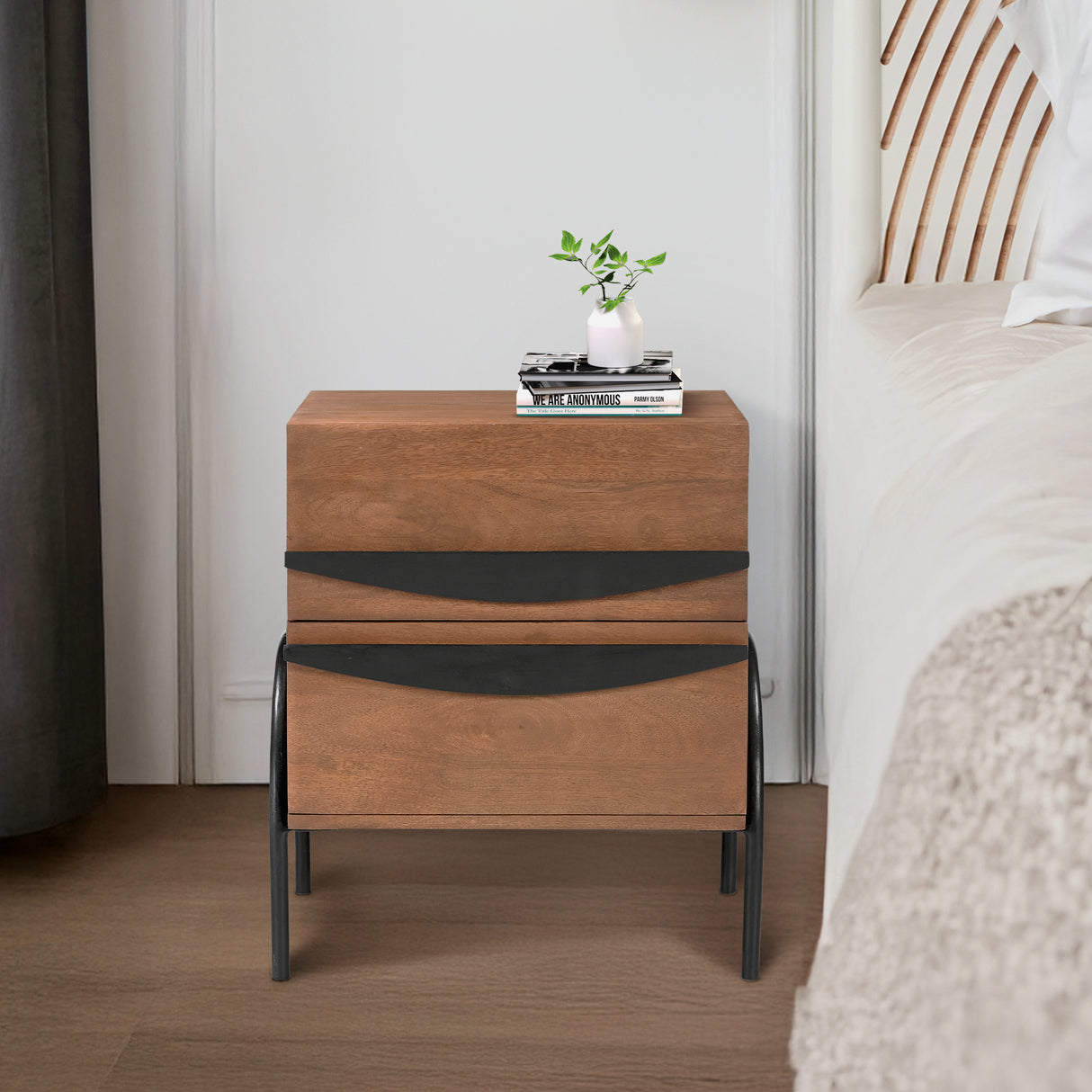 Cleo Two Drawer Side Table