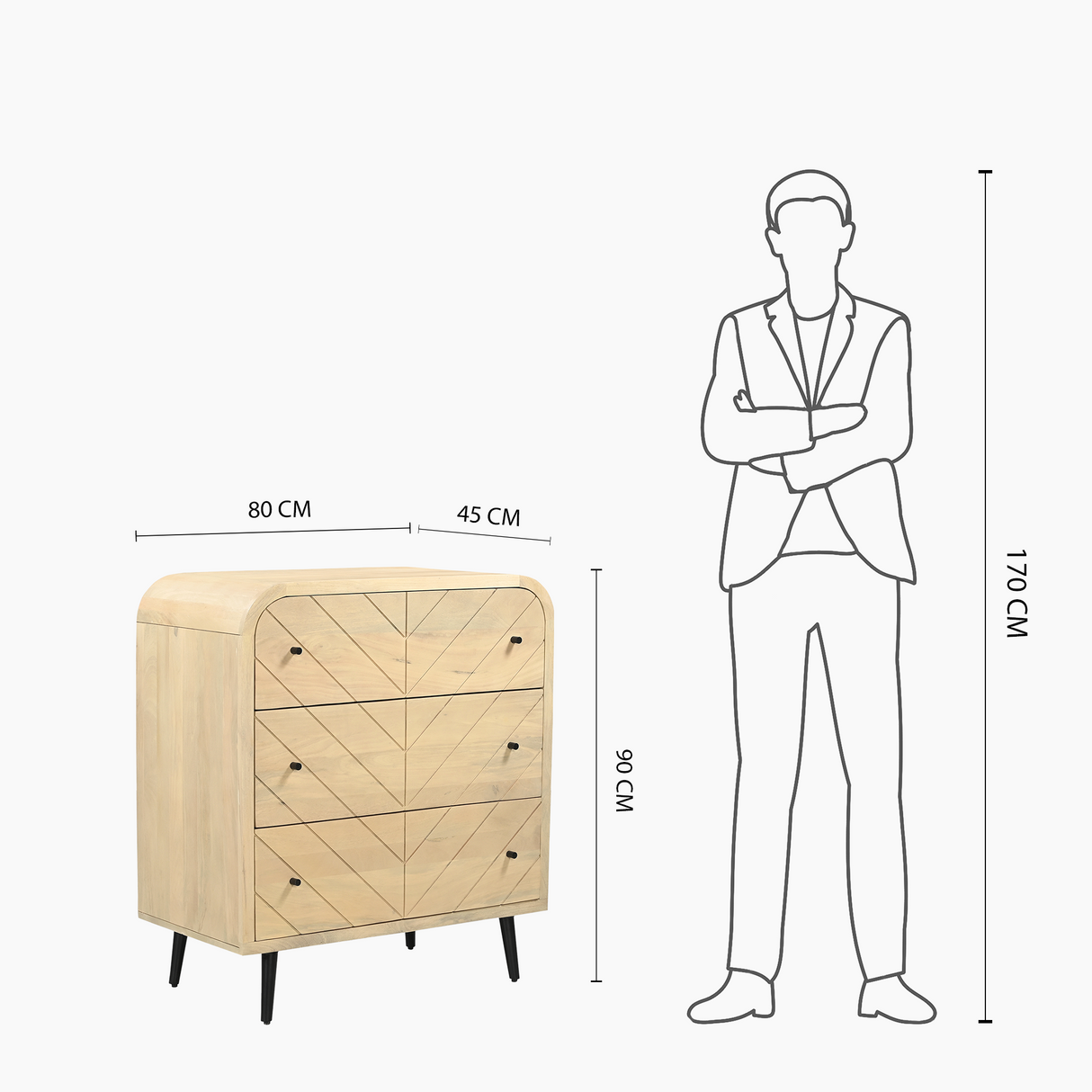 Linda Three Chest Of Drawers