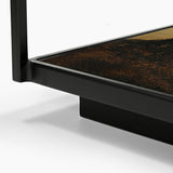 Galaxy Iron Coffee Table With Glass Top