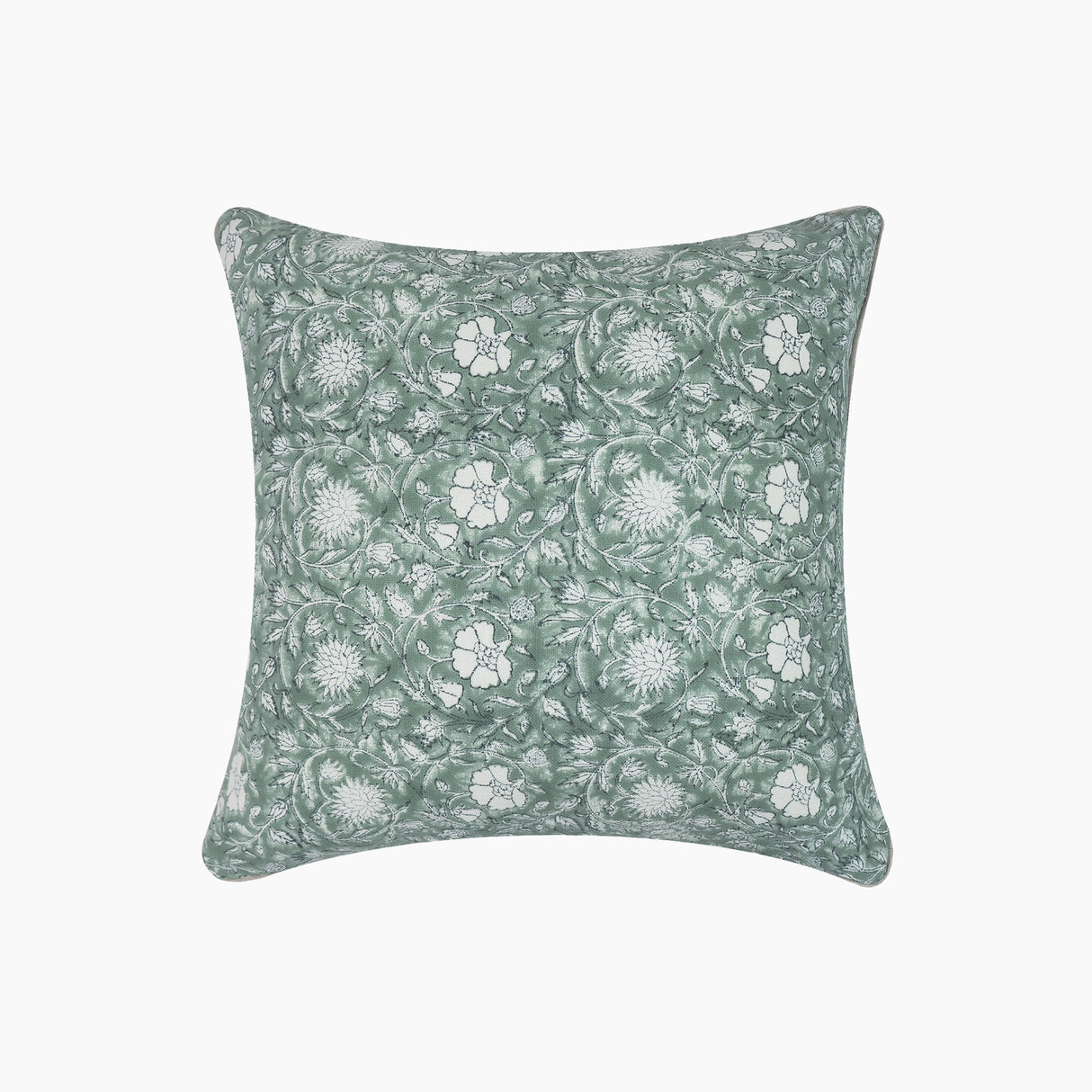 Isla Lush Green Cotton Cushion