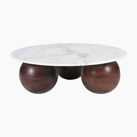 Chloe White Marble Top Coffee Table