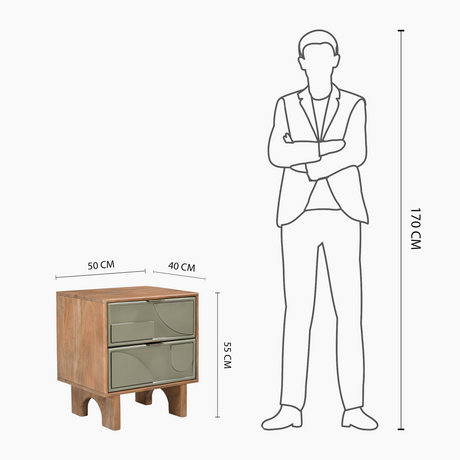 Pixel Two Drawer Side Table