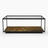 Ashton Iron Coffee Table With Glass Top