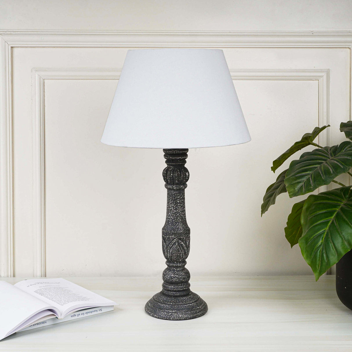 Adeline Black Wooden Table Lamp