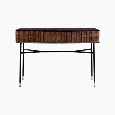 Derek Marble Top Three Drawer Console Table