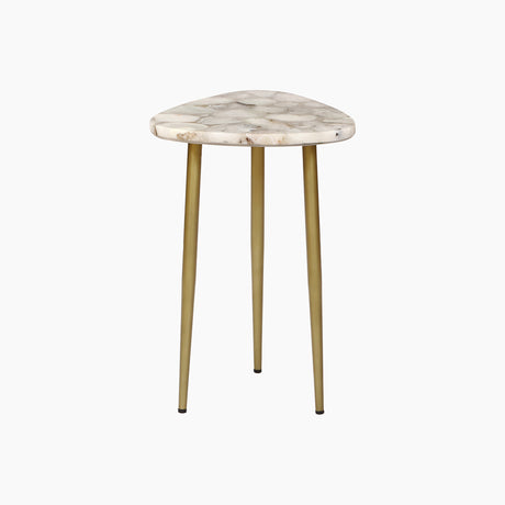 Amara White Agate End Table