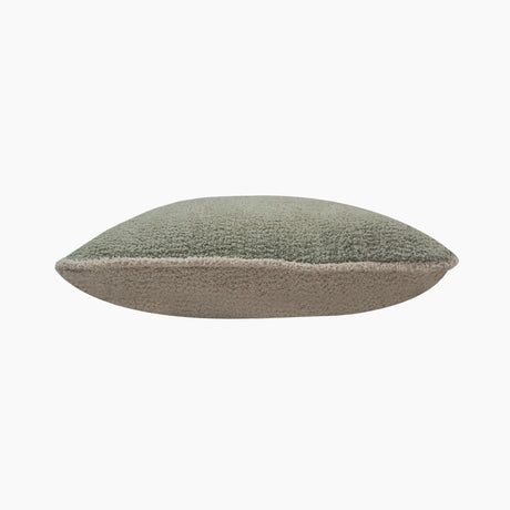 Plush Green Cotton Boucle Cushion