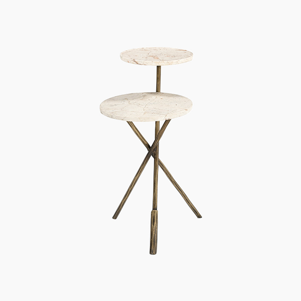 Vale Italian Marble Top End Table