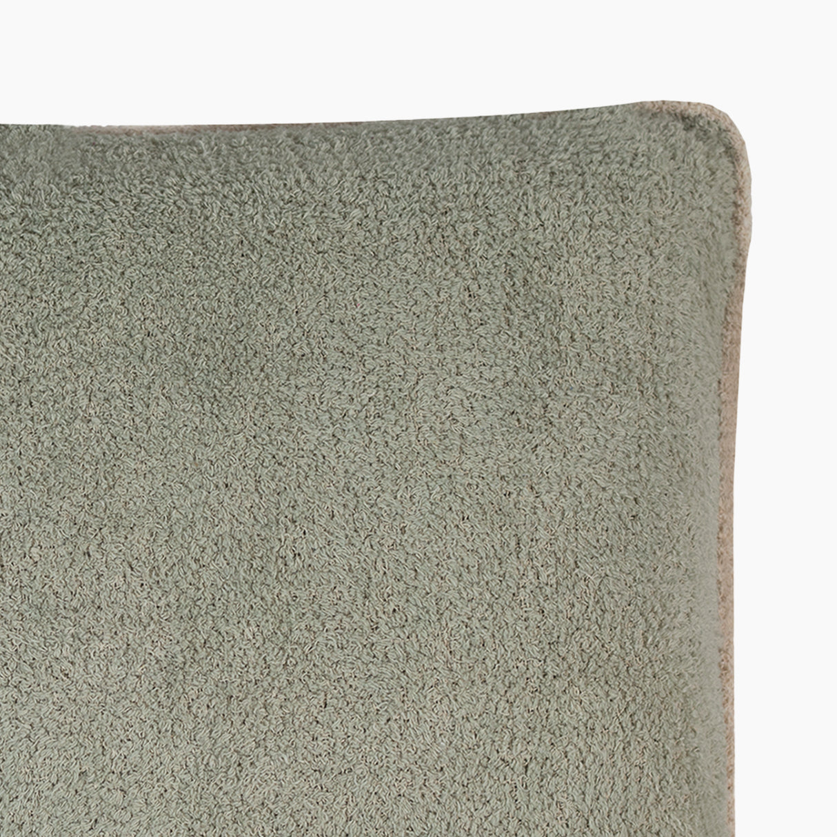 Plush Green Cotton Boucle Cushion