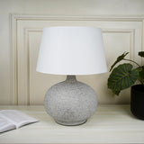 Hugo Textured Grey Metal Table Lamp