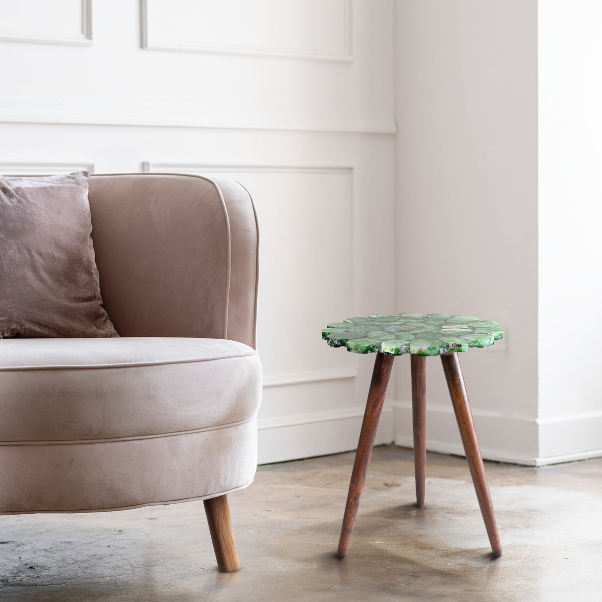 Myra Green Agate End Table