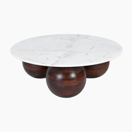 Chloe White Marble Top Coffee Table