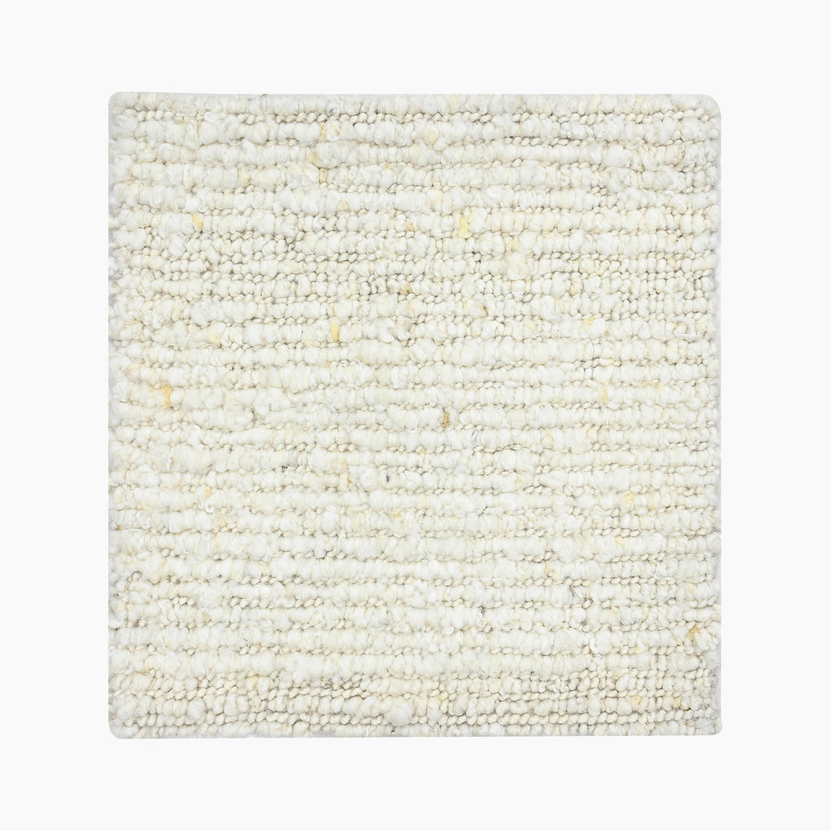 Zola Wool Hand Carded White Rug