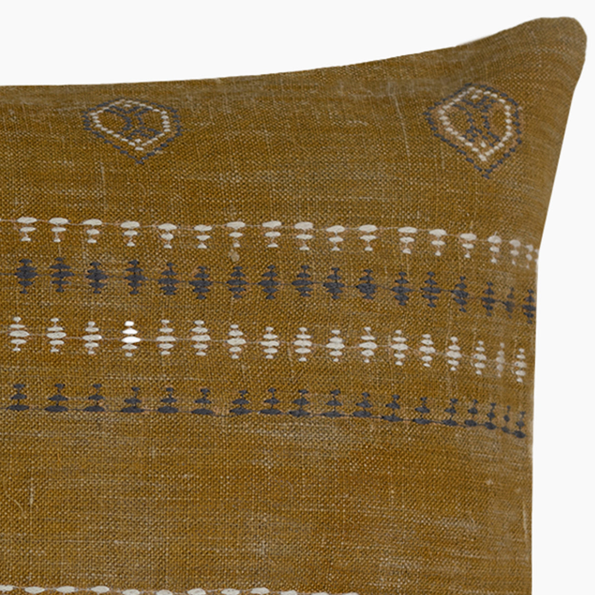 Lopa Yellow Cotton-Linen cushion