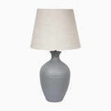 Mabel Smokey Grey Metal Table Lamp