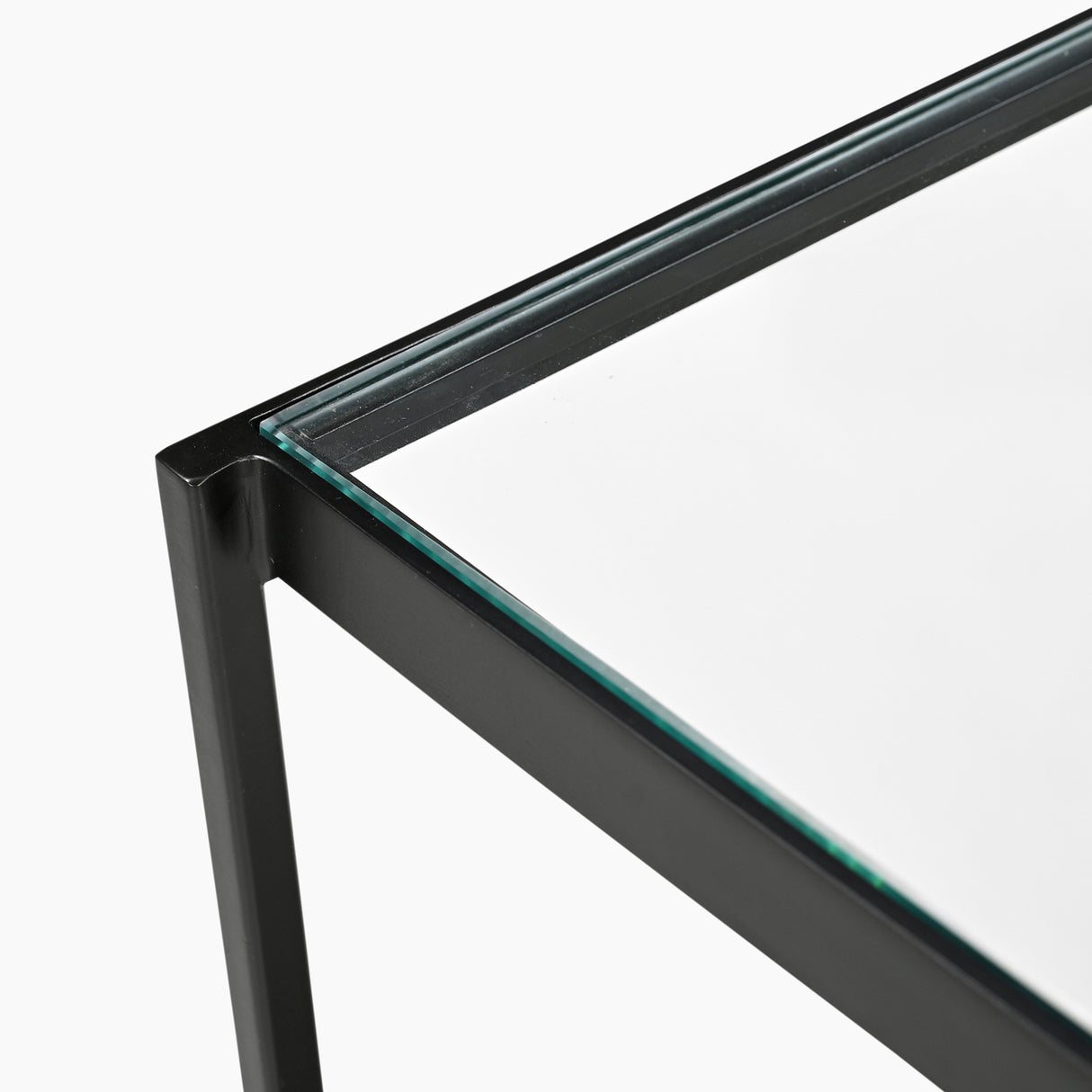 Galaxy Iron Console Table With Glass Top