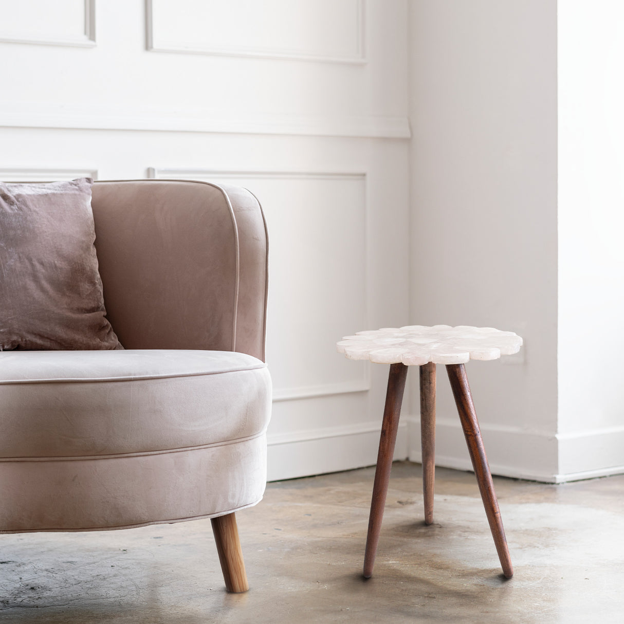 Myra Rose Quartz  End Table