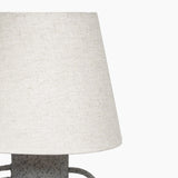 Dale Textured Grey Metal Table Lamp