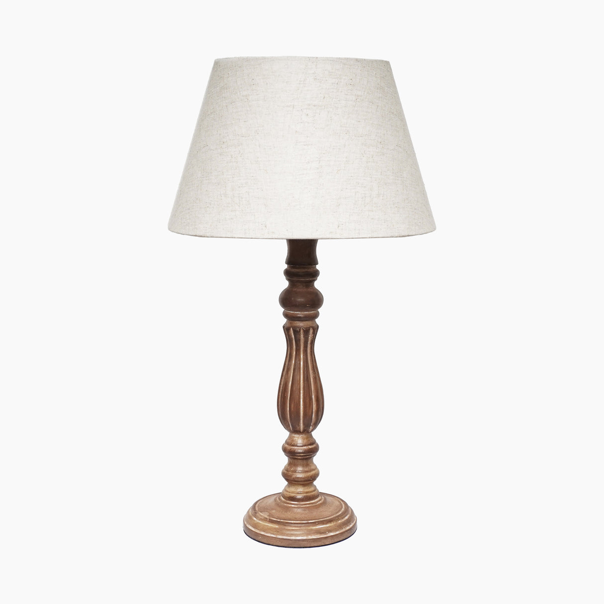 Patricia Brown Wooden Table Lamp