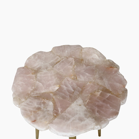 Myra Rose Quartz  End Table