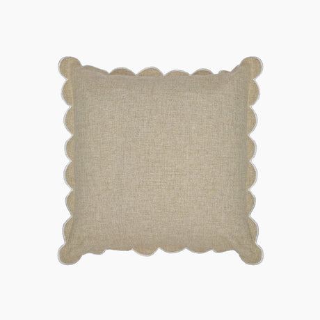 Elsie Cotton-Linen Beige Cushion