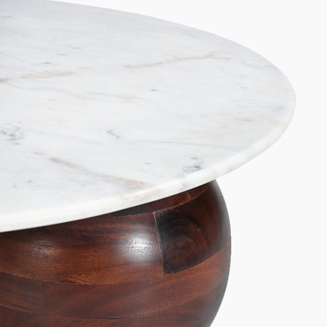 Chloe White Marble Top Coffee Table