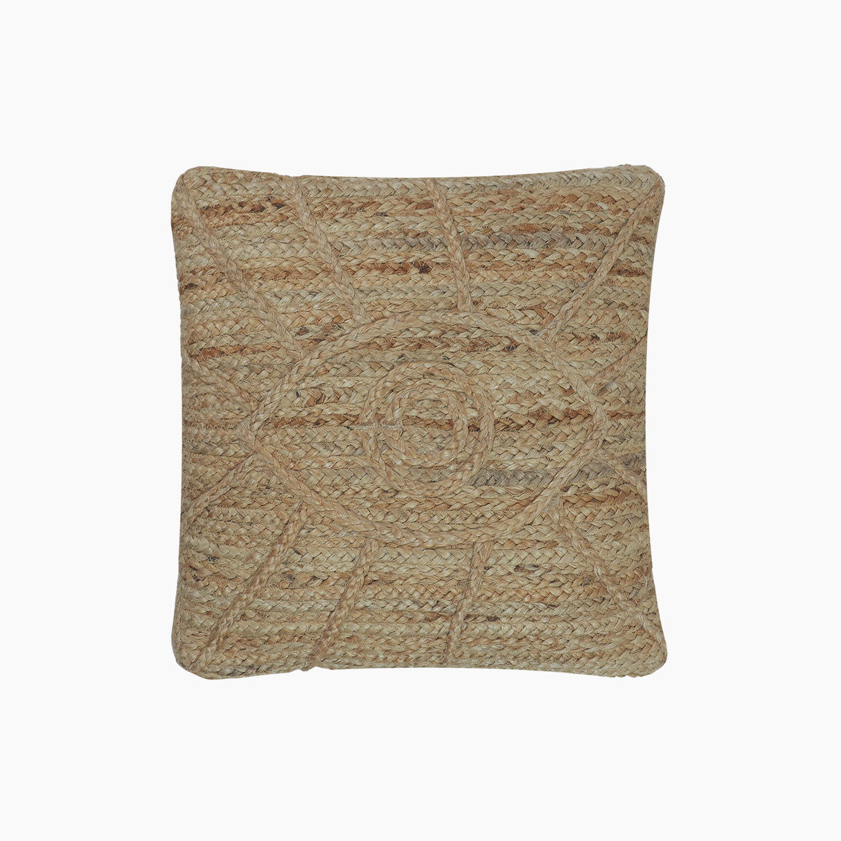 Mayan Embroidered Jute-Cotton Cushion