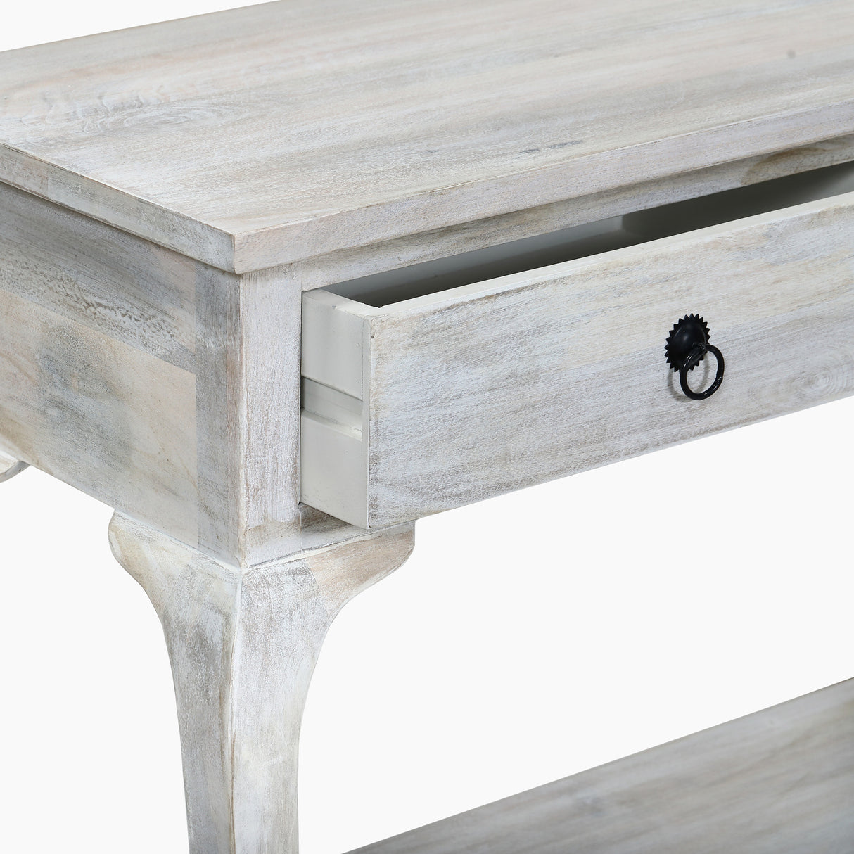 Sally Cottage Style Two Drawer Wooden Console Table