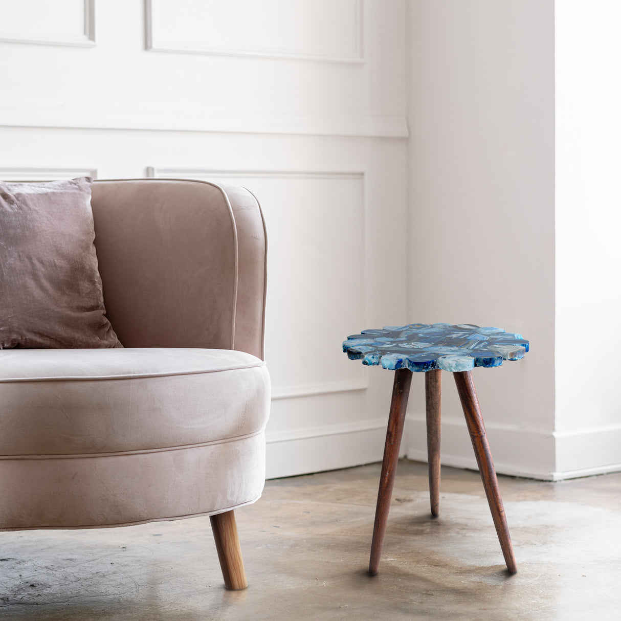 Myra Blue Agate End Table