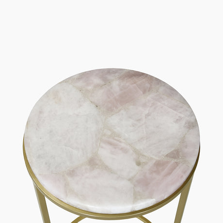 Greta Rose Quartz End Table