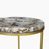 Greta Blue & Black Agate End Table