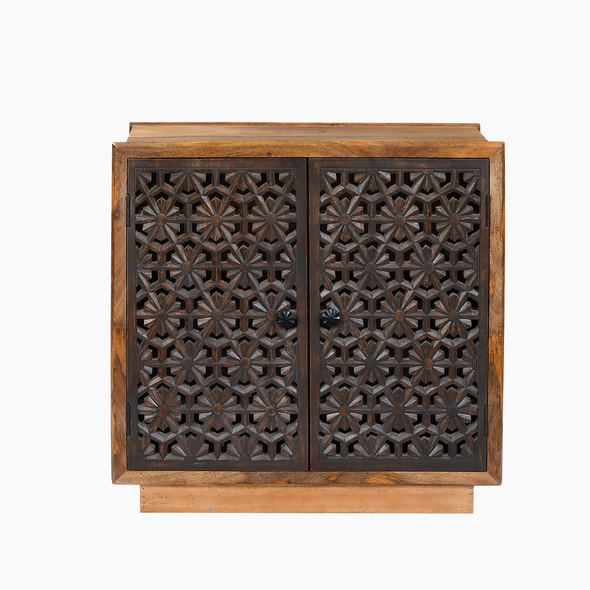 Zaayah Cut Work Two Door Wooden Cabinet