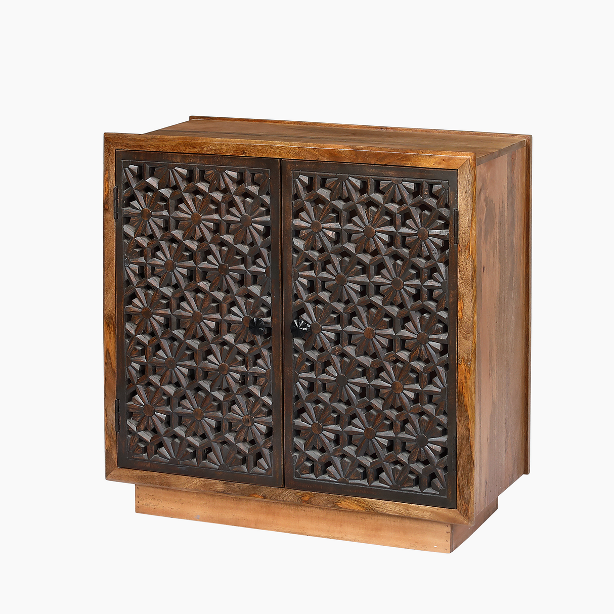 Zaayah Cut Work Two Door Wooden Cabinet