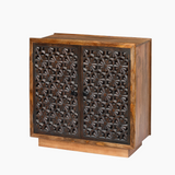 Zaayah Cut Work Two Door Wooden Cabinet