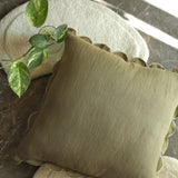 Elsie Cotton-Linen Olive Green Cushion