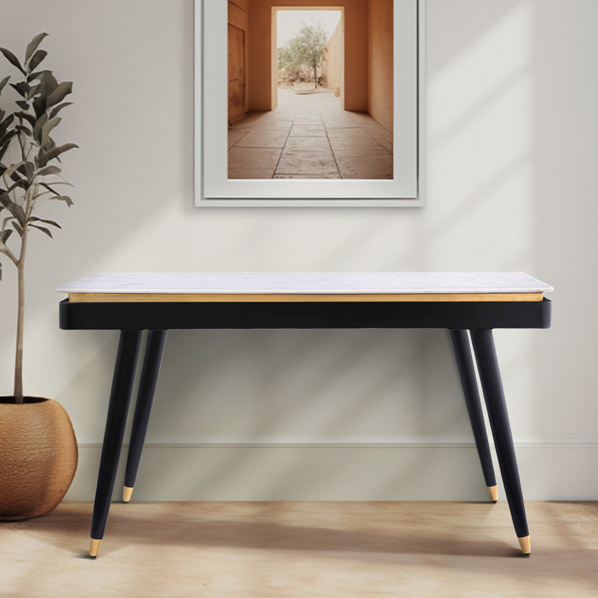 Aida Marble Top Console Table