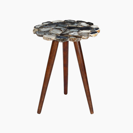 Myra Blue & Black End Table