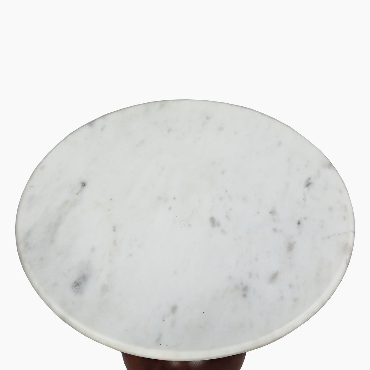 Orbit White Marble Top End Table