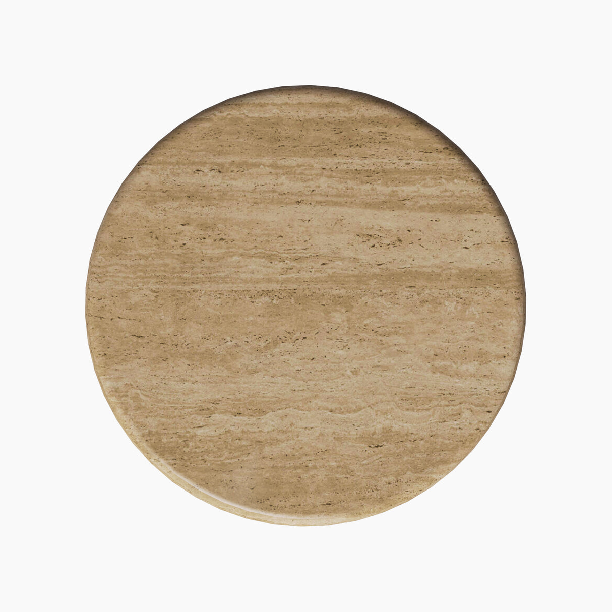 Orbit Travertine Top End Table