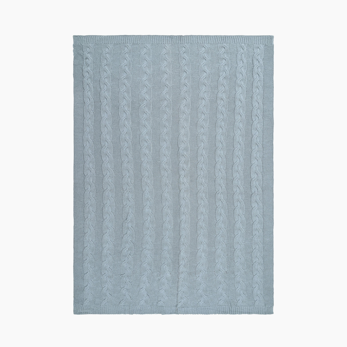 Kaia Blue Cotton Knitted Throw