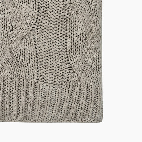 Kaia Beige Cotton Knitted Throw