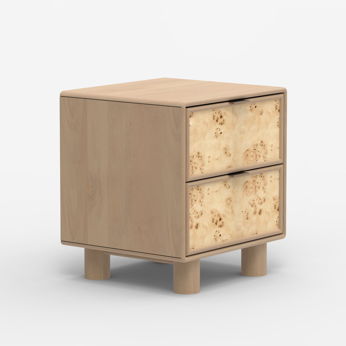 Urban Burl Two Drawer Side Table