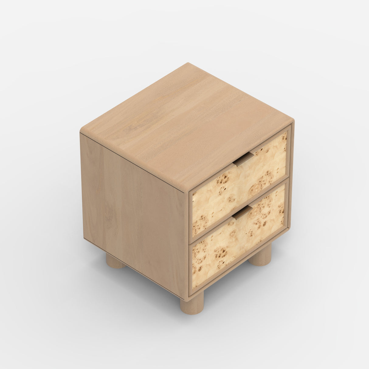 Urban Burl Two Drawer Side Table