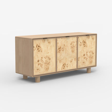 Urban Burl Three Door Cabinet