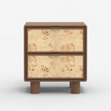 Urban Burl Two Drawer Side Table